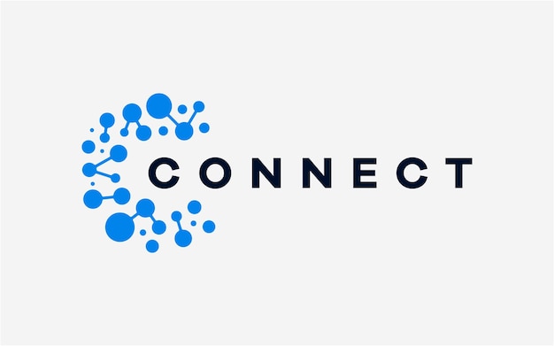 LOGO CONNECTION LATTER TECHNOLOGY SIMPLE