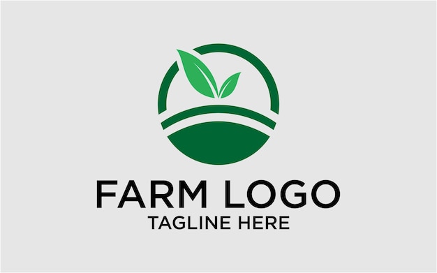 LOGO DESIGN FARM MODERN GREEN SIMPLE