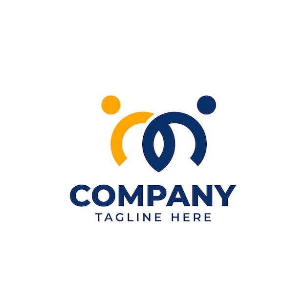 logo of togetherness or community cohesiveness simple and modern vector template for business