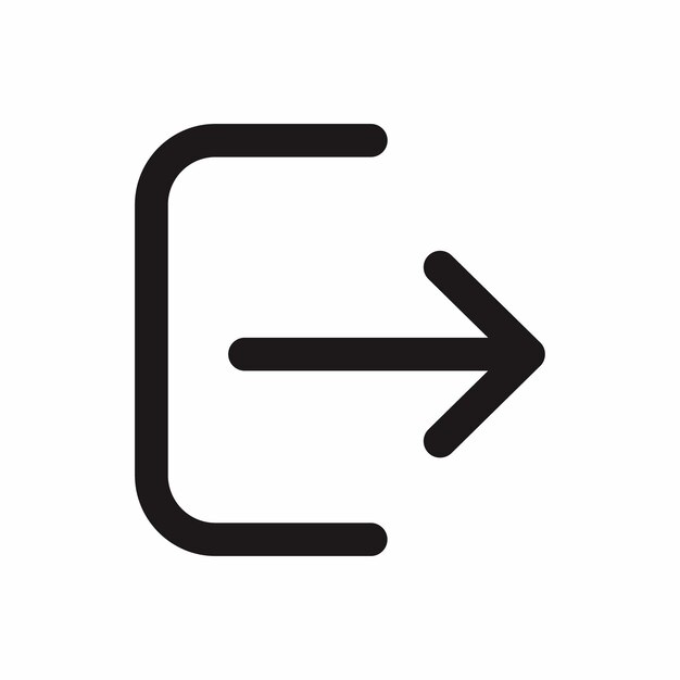 logout button icon with outline style