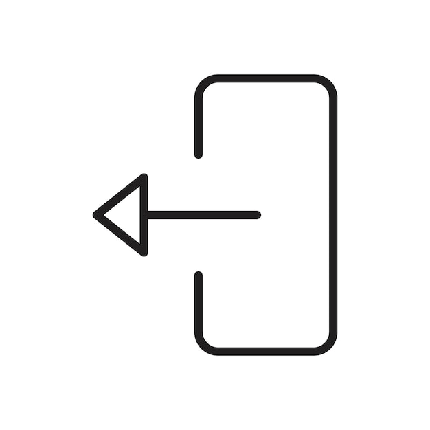 Logout exit icon Simple thin outline