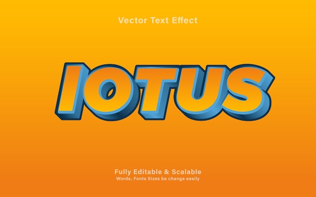 Lotus 3D Text Effect Fully Editable Vector