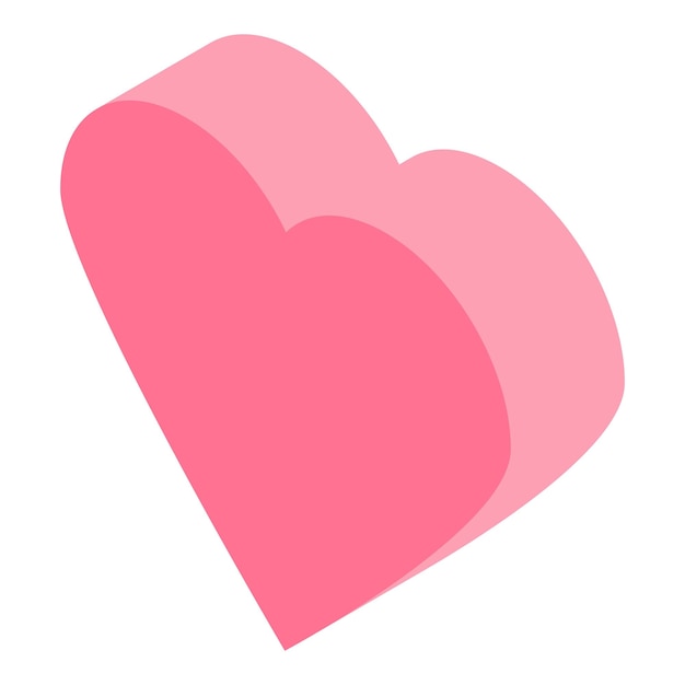 love heart icon isometric of love heart vector icon for web design isolated on white background