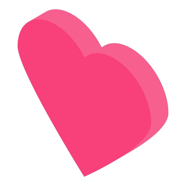 love heart icon isometric of love heart vector icon for web design isolated on white background