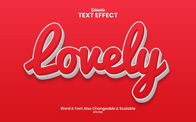 Lovely 3d Text effect with red color background