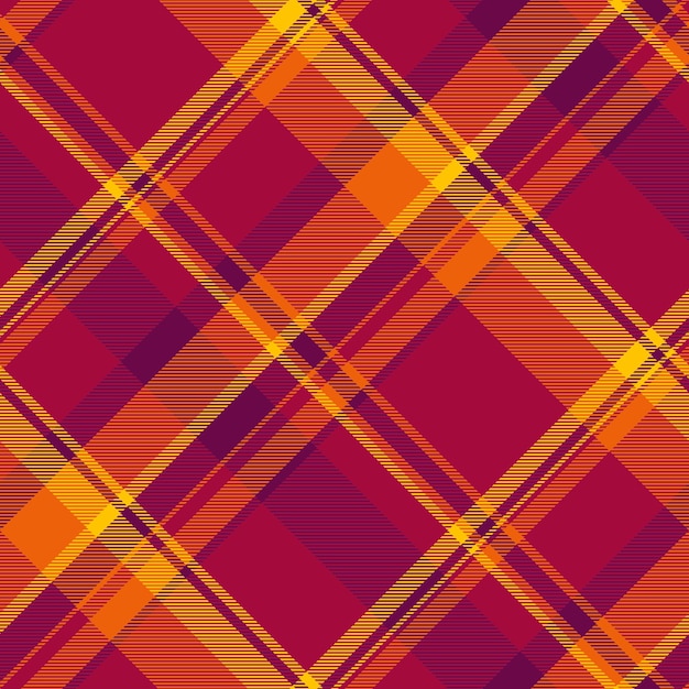 Lovely plaid fabric vector rose textile check texture Suit seamless pattern background tartan in red and bright colors