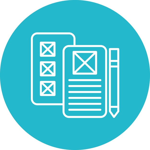 low fidelity wireframe icon vector image can be used for ux and ui