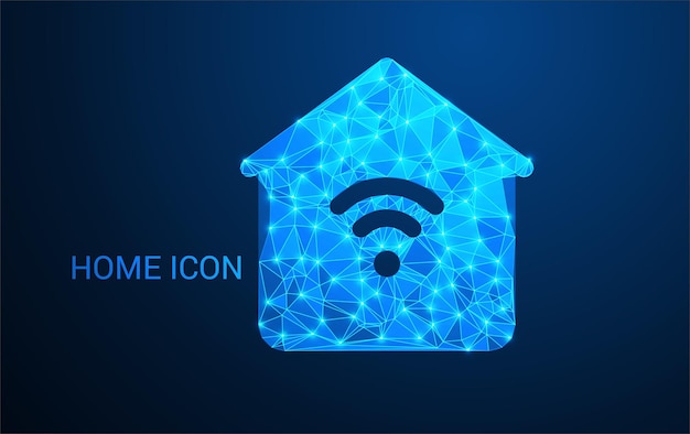 Low Poly Home Icon Design Stylized 3D House Symbol for Apps Games UI Maps and Digital Interface Elements