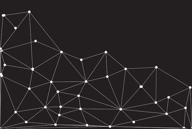 Low Poly Network Design Stylized 3D Connection Nodes and Web Structures for Tech UI Apps and Digital Visuals