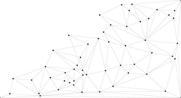 Low Poly Network Design Stylized 3D Connection Nodes and Web Structures for Tech UI Apps and Digital Visuals