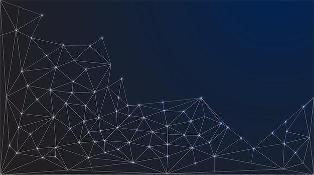 Low Poly Network Design Stylized 3D Connection Nodes and Web Structures for Tech UI Apps and Digital Visuals