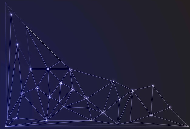 Low Poly Network Design Stylized 3D Connection Nodes and Web Structures for Tech UI Apps and Digital Visuals