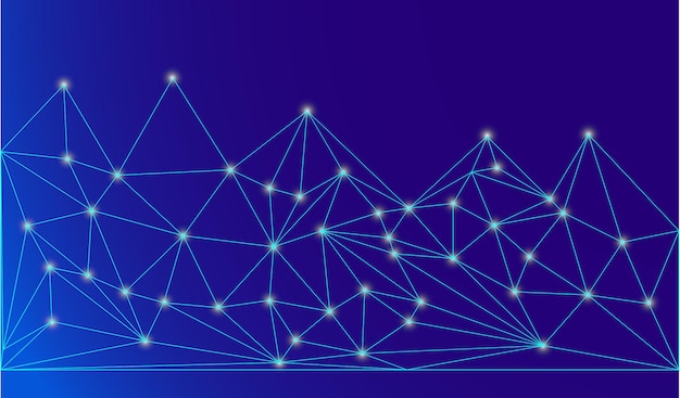 Low Poly Network Design Stylized 3D Connection Nodes and Web Structures for Tech UI Apps and Digital Visuals