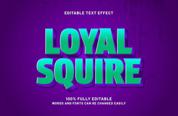 loyal squire editable text effects with a knight and kingdom theme