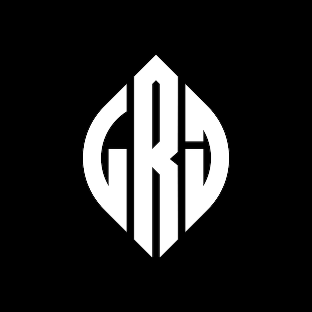 lrj circle letter logo design with circle and ellipse shape lrj ellipse letters with typographic style the three initials form a circle logo lrj circle emblem abstract monogram letter mark vector