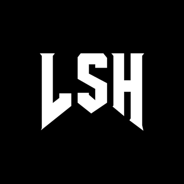LSH letter logo design for technology company LSH logo design black and white color combination LSH logo LSH vector LSH design LSH icon LSH alphabet LSH typography logo design