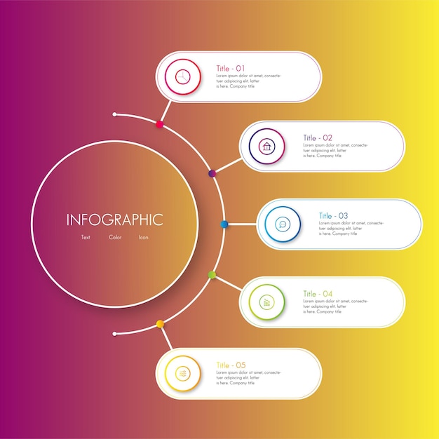 Luova infografiikka mallipohja Design Vektori kuvitus Design Värikäs infografiikka Design