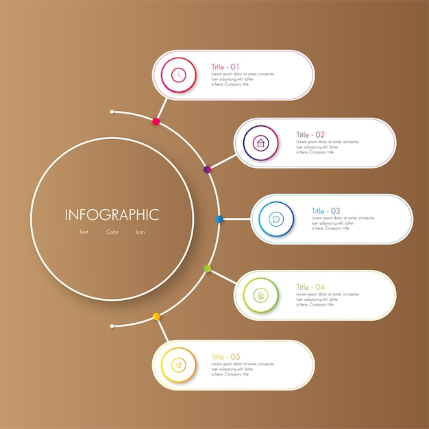 Luova infografiikka mallipohja Design Vektori kuvitus Design Värikäs infografiikka Design
