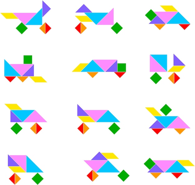 Luova tangram-maakuljetussarja