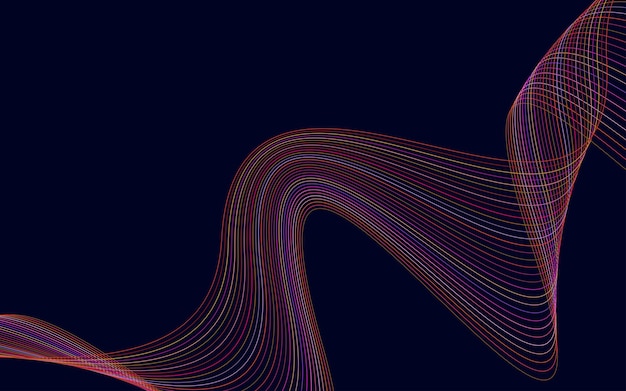 Luovaa viivataidetta – vektorikuvitus EPS 10. Design-elementit on luotu Blend Tool -työkalulla.