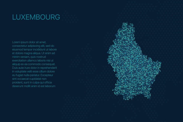Luxembourg digital pixel map for design