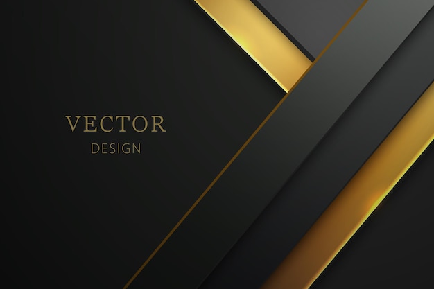 Luxurious Black and Gold Diagonal Abstract Design