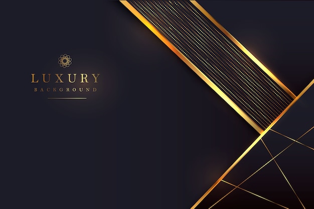 luxurious black background with a combination of gold shining in a 3d style. graphic design element.