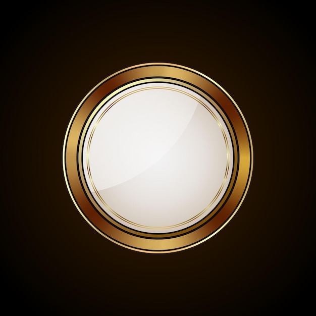 luxury golden badges and labels retro vintage circle badge design