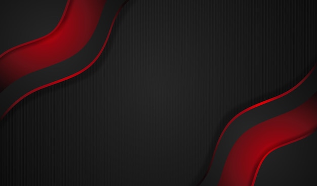 Luxury overlap layers background with lines effect Realistic halftone dots black and red background