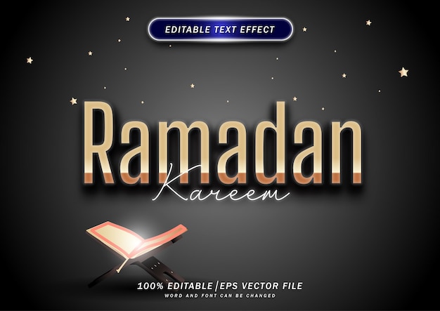luxury ramadan kareem text effect editable mockup font text style effect