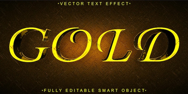 Luxury Shiny Golden Vector Fully Editable Smart Object Text Effect