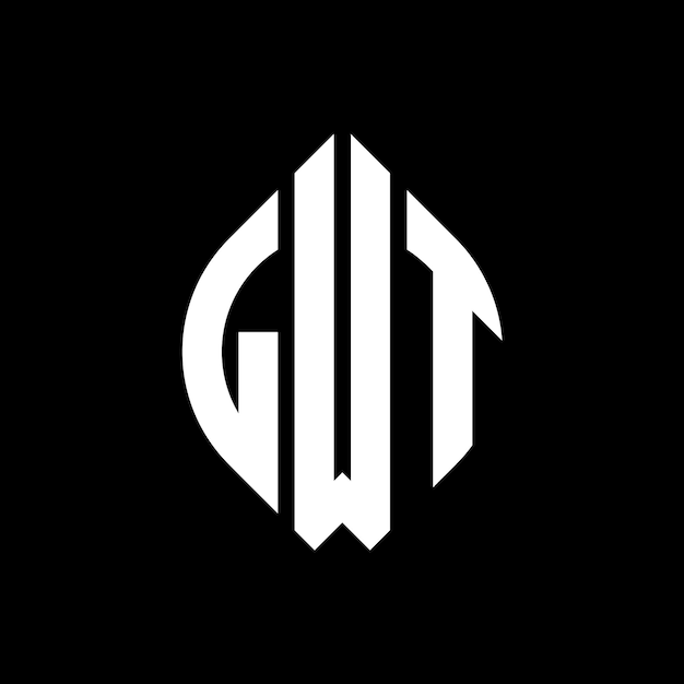 LWT circle letter logo design with circle and ellipse shape LWT ellipse letters with typographic style The three initials form a circle logo LWT Circle Emblem Abstract Monogram Letter Mark Vector