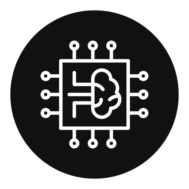machine learning icon vector image can be used for cyberpunk