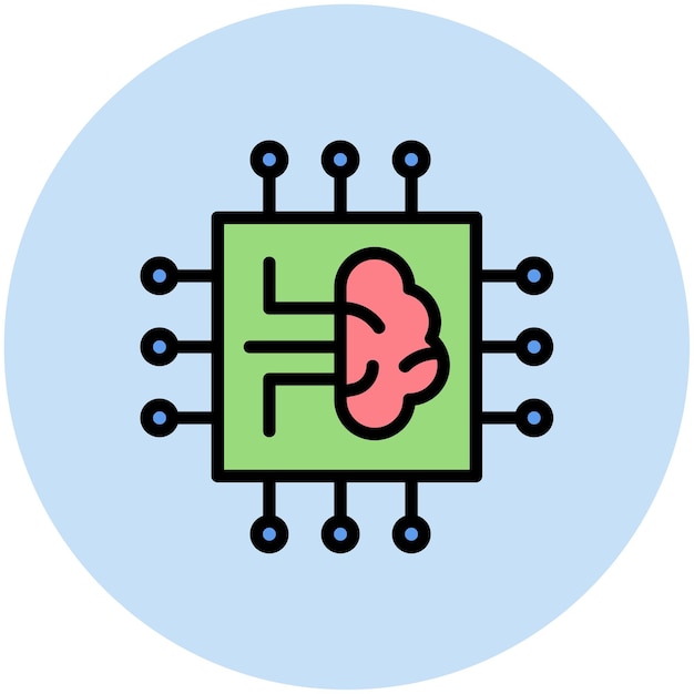 machine learning icon vector image can be used for cyberpunk