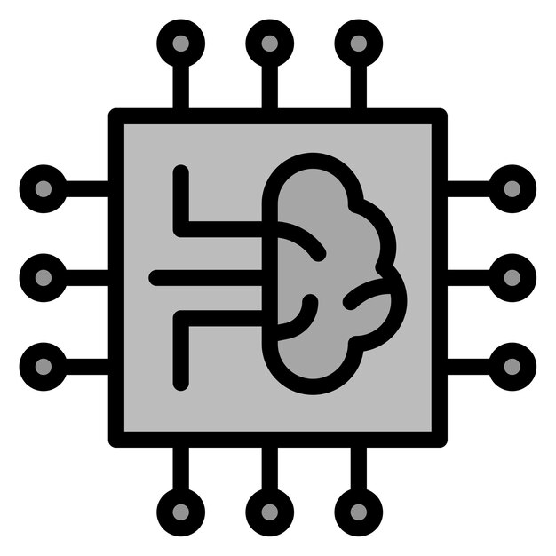 machine learning icon vector image can be used for cyberpunk