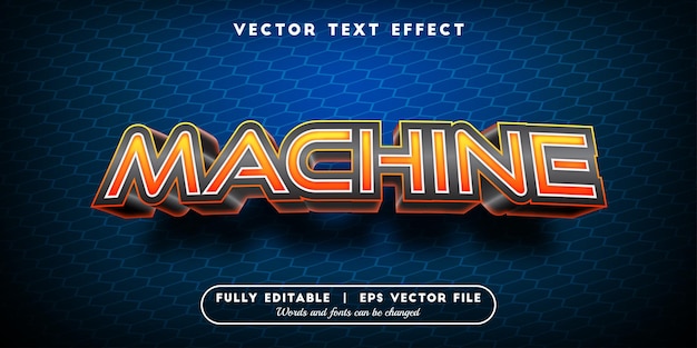 machine text effect with editable font style