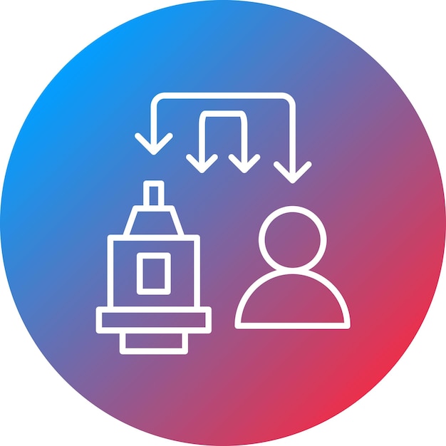 machine to person icon vector image can be used for internet of things