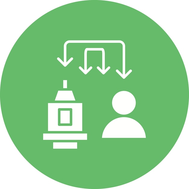 machine to person icon vector image can be used for internet of things