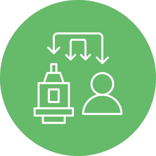 machine to person icon vector image can be used for internet of things