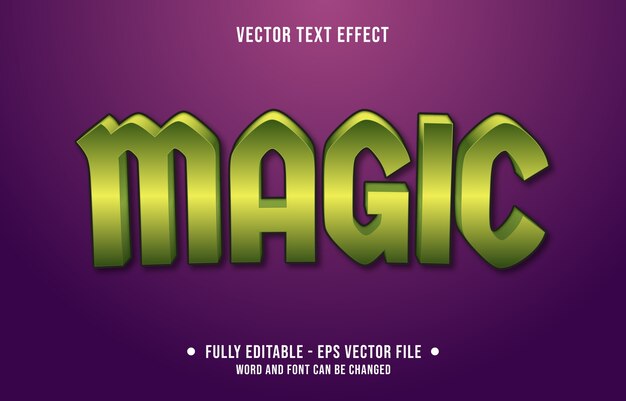 magic editable text effect modern gradient style