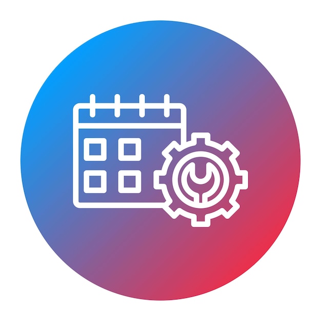 maintenance schedule icon vector image can be used for operations management