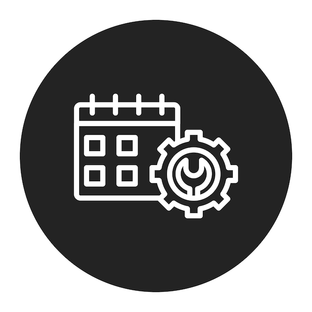 maintenance schedule icon vector image can be used for operations management