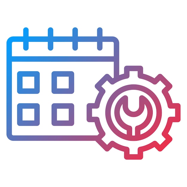 maintenance schedule icon vector image can be used for operations management