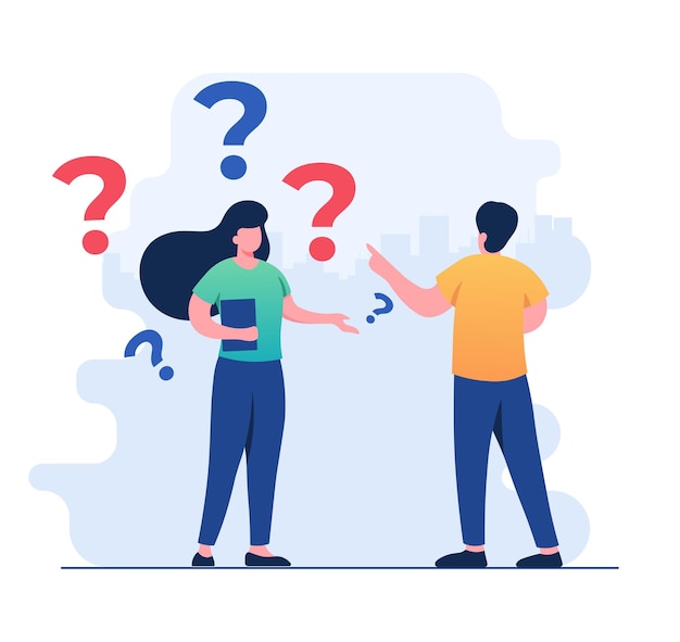 Man asking questions from girls