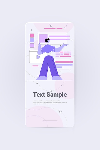 man developer creating mobile website ui web application development program software optimization concept