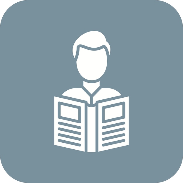 Man Reading Book icon vector image Can be used for Library