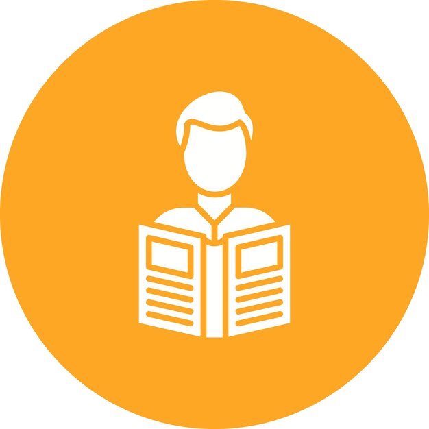 Man Reading Book icon vector image Can be used for Library