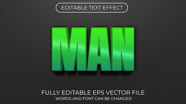 Man text effect