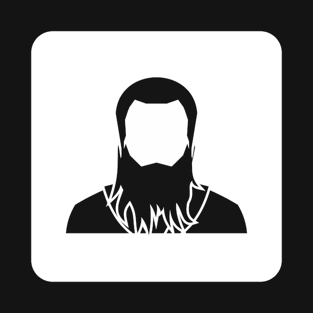 man with beard avatar icon in simple style isolated on white background people symbol