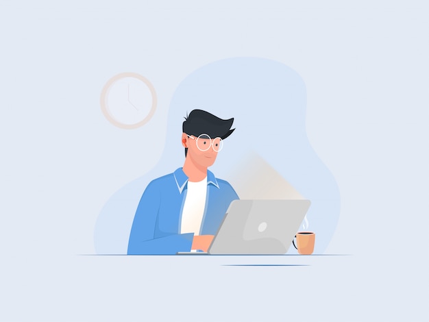 Man working illustration